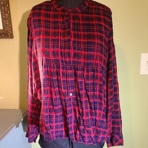 GAP Red and Black Plaid Shirt